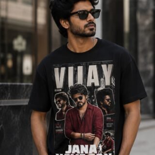 Thalapathy Vijay Jana Nayagan Tshirt - Black