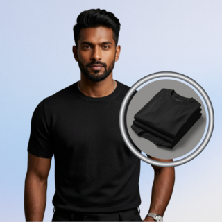 Combo of 3 Regular Fit Plain Black T-Shirts | 100% Cotton | Unisex | Premium Comfort
